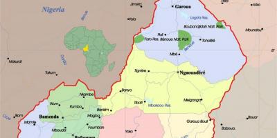 Աֆրիկա Կամերուն քարտեզի վրա
